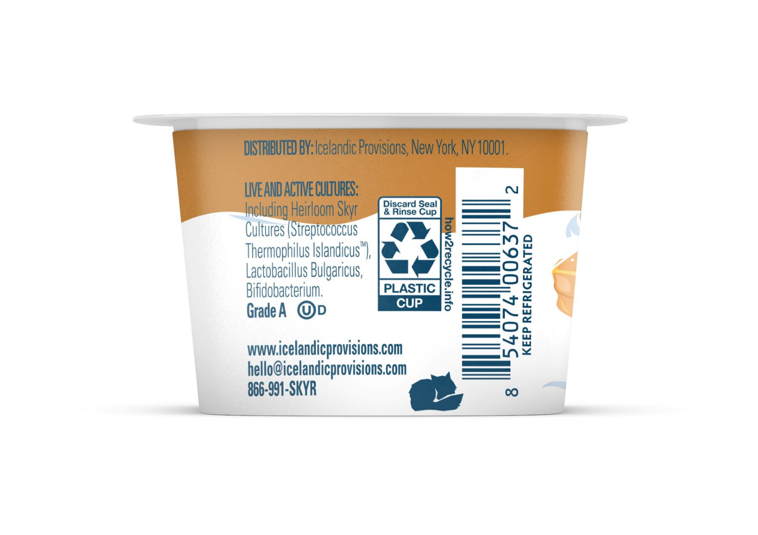 slide 3 of 4, Icelandic Provisions Extra Creamy Salted Caramel & Banana, 4.4 oz