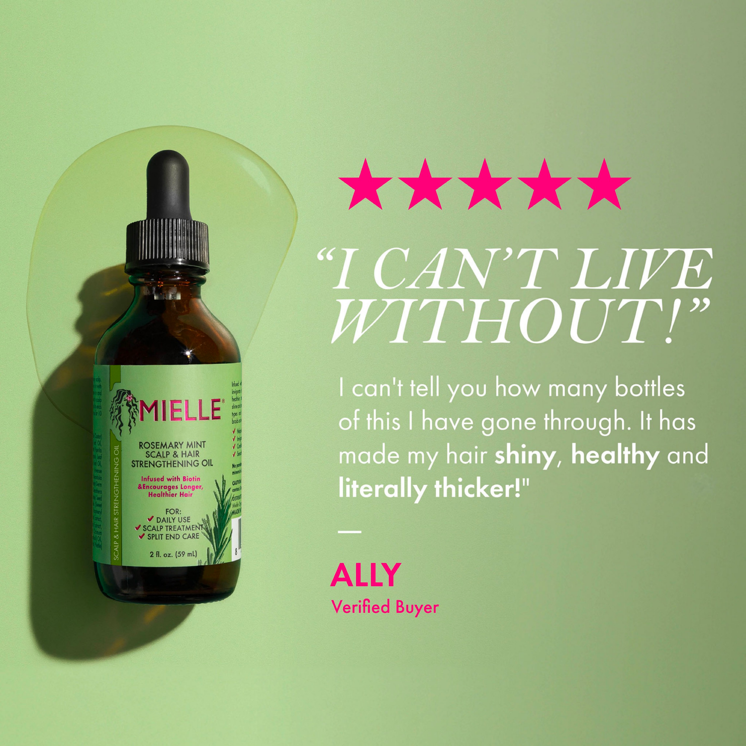 slide 8 of 8, Mielle Rosemary Mint Scalp & Hair Strengthening Oil - 2 fl. oz., 2 fl oz