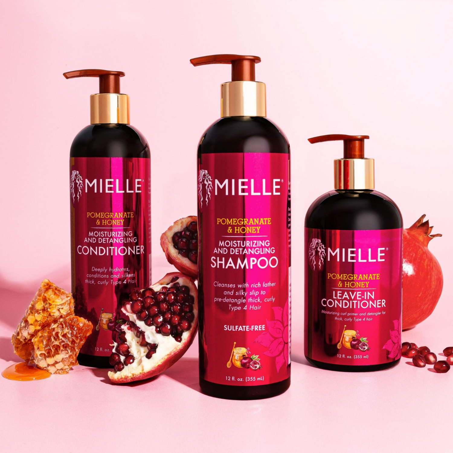 slide 2 of 3, Mielle Moisturizing and Detangling Pomegranate & Honey Conditioner 12 fl oz, 12 fl oz