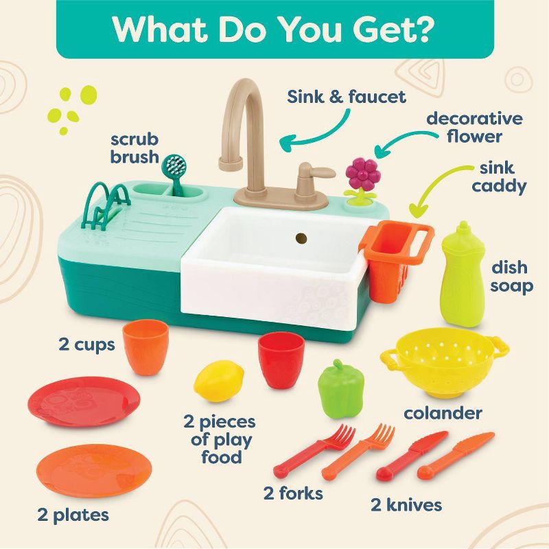B. Toys Kitchen Sink Play Set - Splash-n-scrub Sink : Target