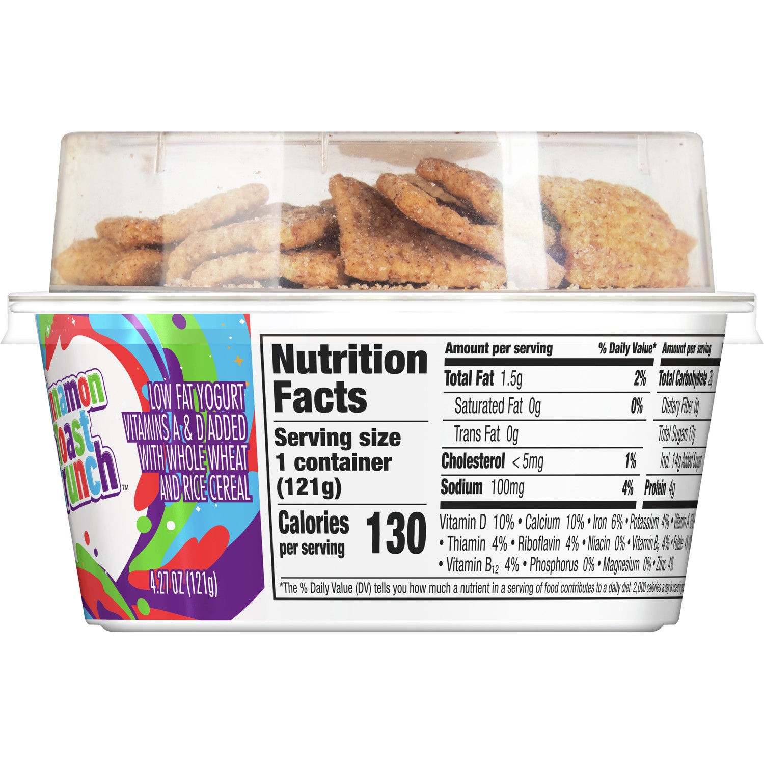 Yoplait Cinnamon Toast Crunch Cereal Topped Yogurt Cup 4.27oz 4.27 oz