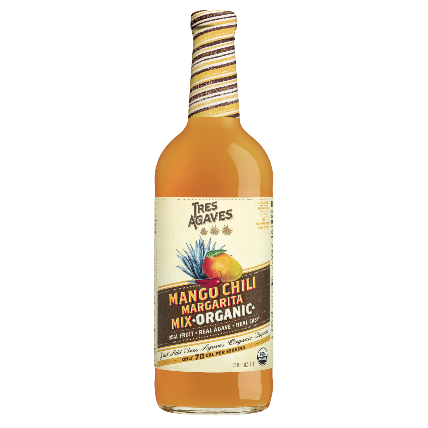 slide 4 of 5, Tres Agaves Organic Mango Chili Margarita Mix 33.8 fl oz, 33.8 fl oz
