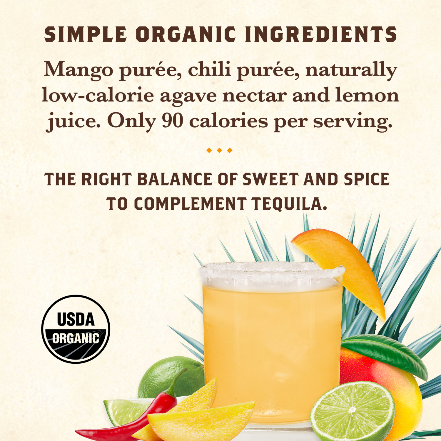 slide 5 of 5, Tres Agaves Organic Mango Chili Margarita Mix 33.8 fl oz, 33.8 fl oz