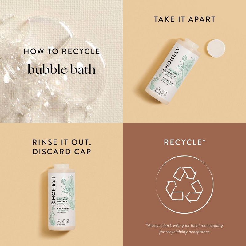 slide 5 of 6, The Honest Company Sensitive Bubble Bath Fragrance Free - 12 fl oz, 12 fl oz