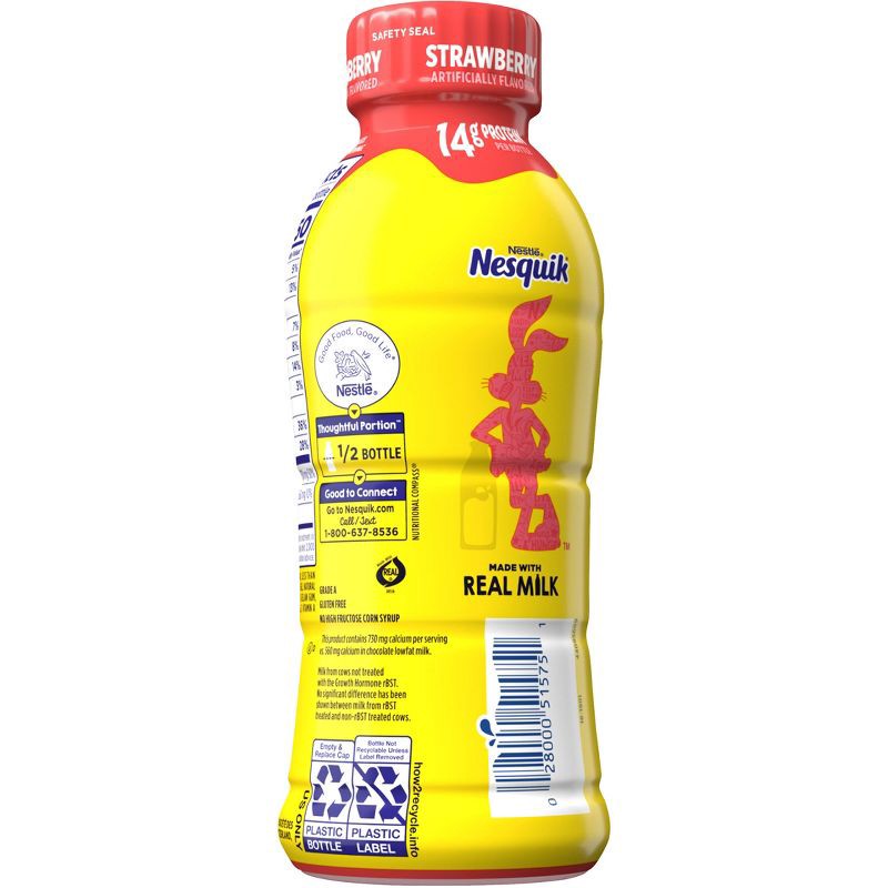 slide 3 of 7, Nesquik Strawberry - 14 fl oz​, 14 fl oz