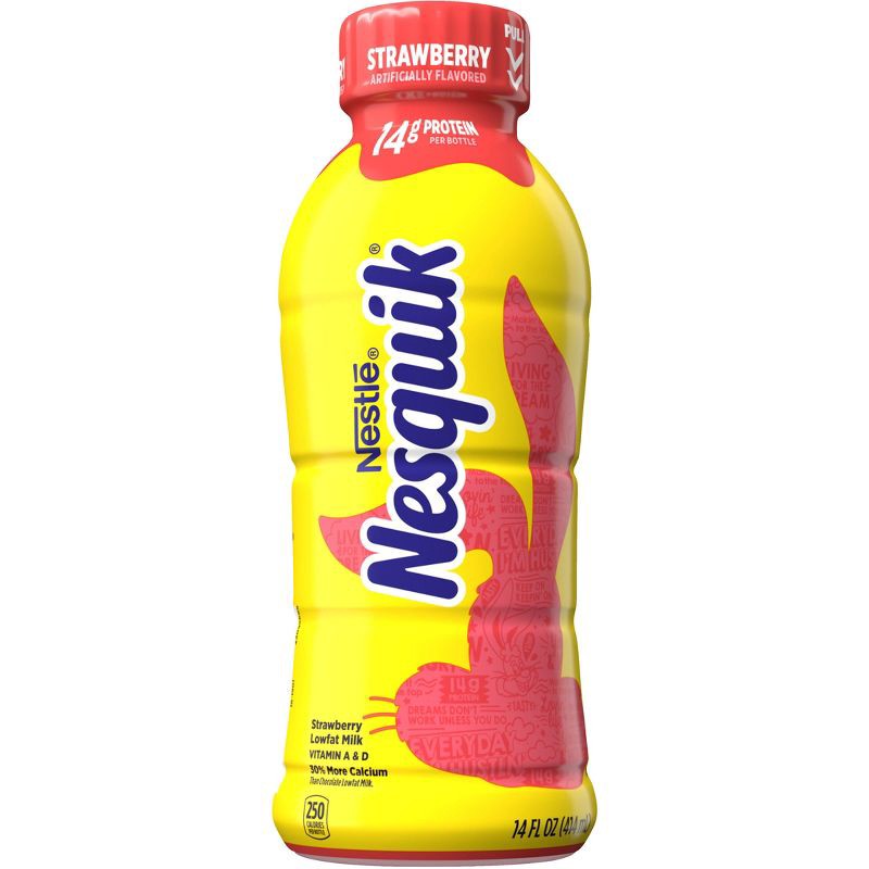 slide 1 of 7, Nesquik Strawberry - 14oz​, 14 oz