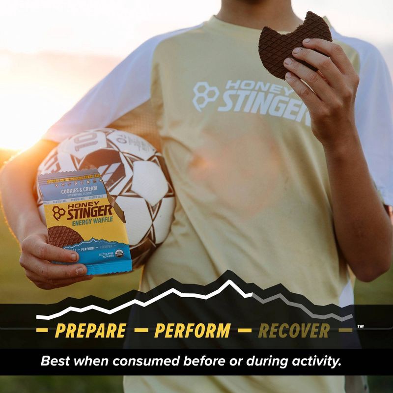 slide 6 of 6, Honey Stinger Organic Gluten Free Cookies and Cream Waffle - 6pk: Ready to Eat Snack Bars, 6.36oz, 1g Protein, 6 ct