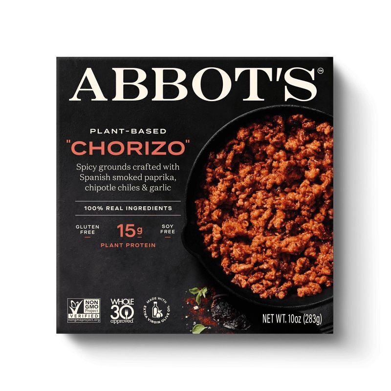 slide 1 of 9, Abbot's Plant Based Vegan Chorizo - 10oz, 10 oz