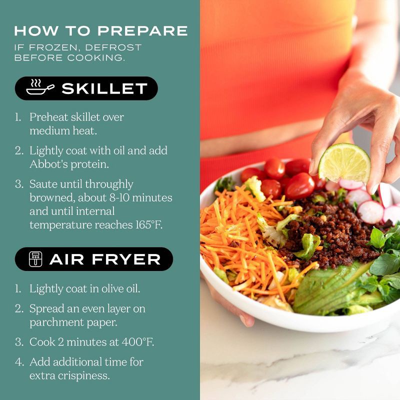 slide 6 of 9, Abbot's Plant Based Vegan Ground Beef - 10oz, 10 oz