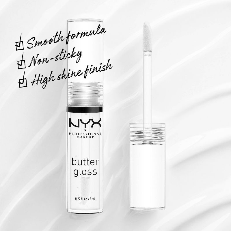 slide 4 of 11, NYX Professional Makeup Butter Lip Gloss - 54 Clear - 0.27 fl oz, 0.27 fl oz