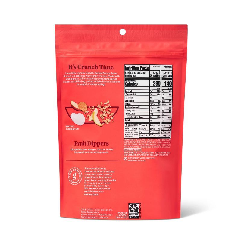 slide 2 of 3, Peanut Butter Granola - 11oz - Good & Gather™, 11 oz