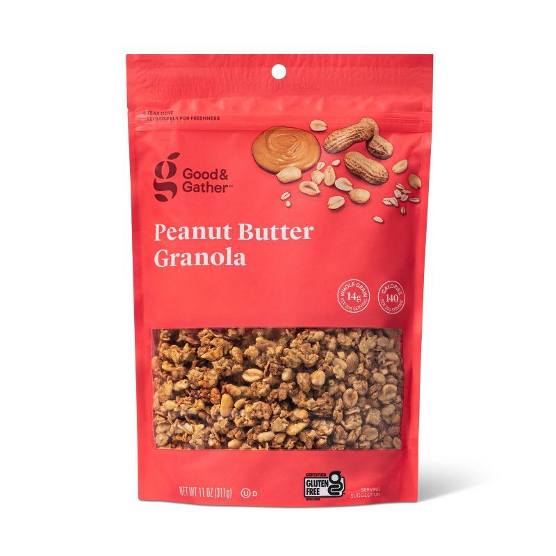slide 1 of 3, Peanut Butter Granola - 11oz - Good & Gather™, 11 oz
