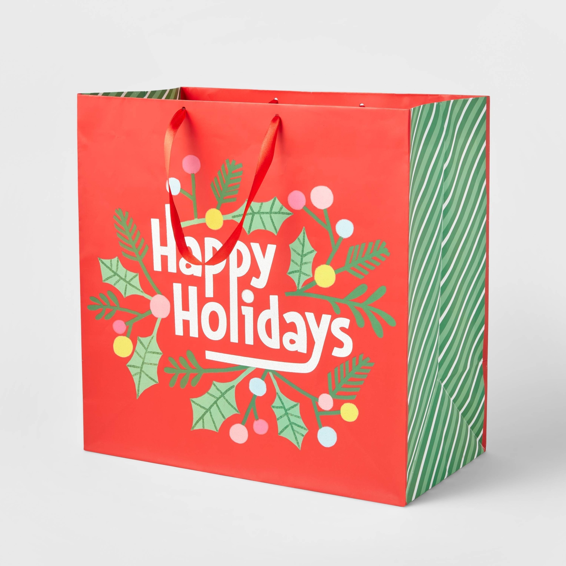 Extra-Large Square 'Happy Holidays' Gift Bag - Wondershop 1 ct | Shipt