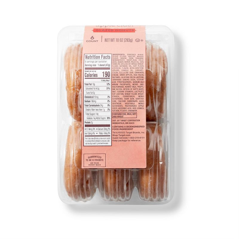 slide 4 of 5, Apple Cider Glazed Donuts - 10oz/6ct - Favorite Day™, 6 ct; 10 oz