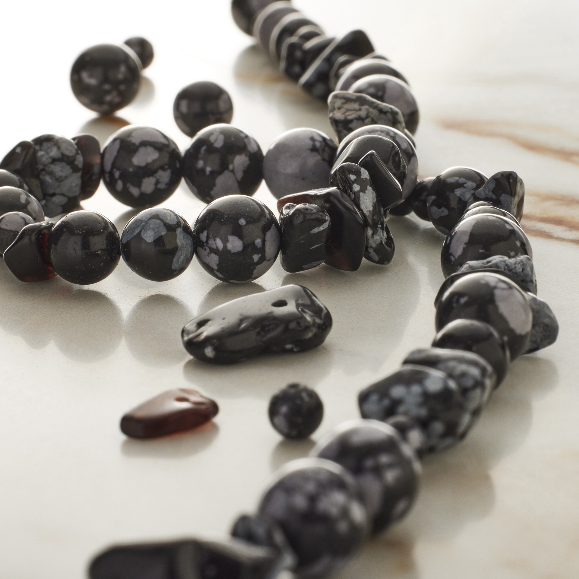 slide 2 of 3, Mixed Snowflake Jasper Beads By Bead Landing, 4mm-10mm