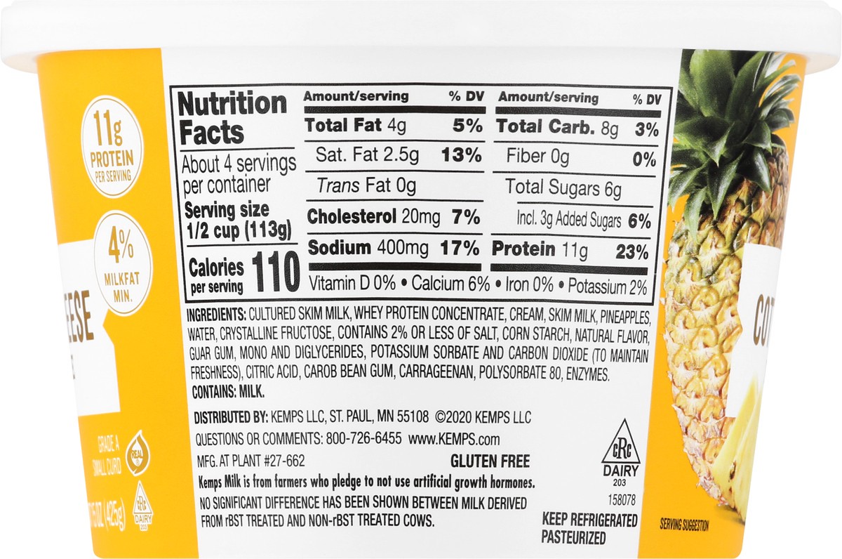slide 5 of 9, Kemps Pineapple Cottage Cheese - 15 Oz, 15 oz