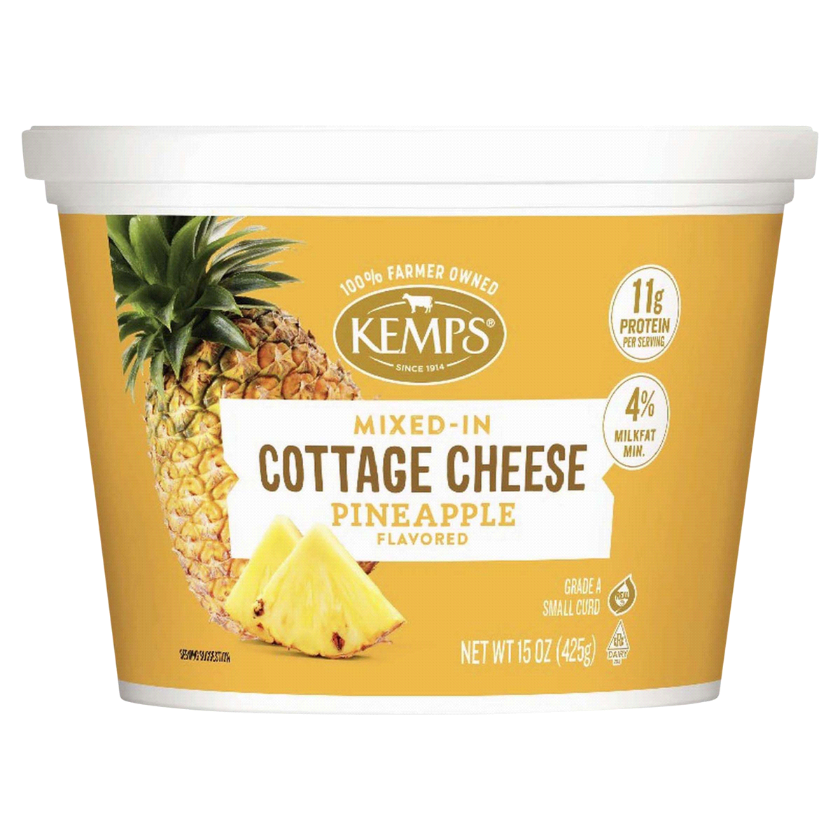 slide 1 of 9, Kemps Pineapple Cottage Cheese - 15 Oz, 15 oz