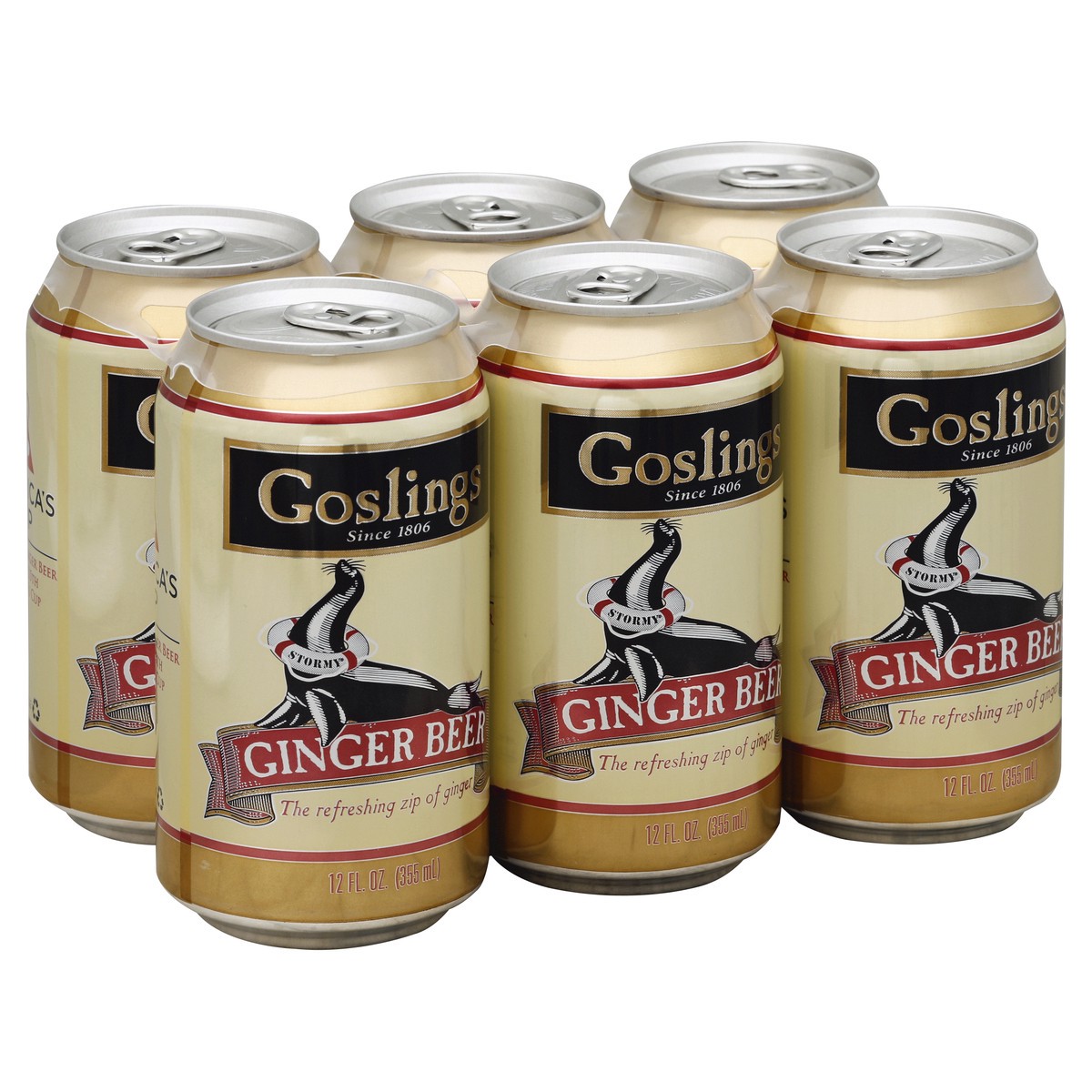 slide 4 of 5, Gosling's All Natural Ginger Beer - 6 ct; 12 fl oz, 6 ct; 12 fl oz