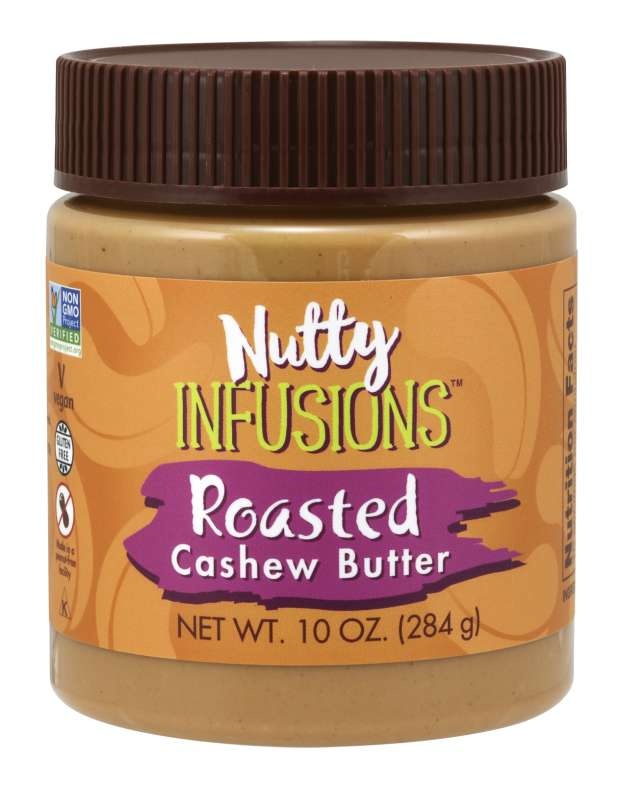 slide 1 of 1, NOW Foods Nutty Infusions Roasted Cashew Butter, 10 oz