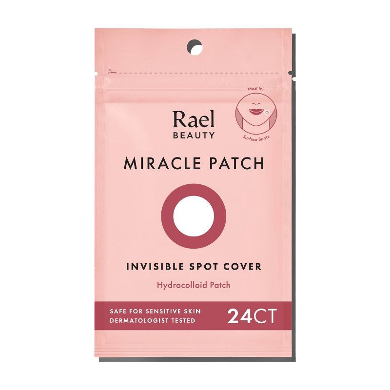 slide 1 of 8, Rael Beauty Miracle Pimple Patch Invisible Spot Cover for Acne - 24ct: Hypoallergenic, Paraben-Free, Unscented, 24 ct