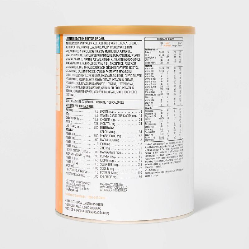 slide 4 of 6, Non -GMO Hypoallergenic Powder Infant Formula - 27.8oz - up&up™, 27.8 oz
