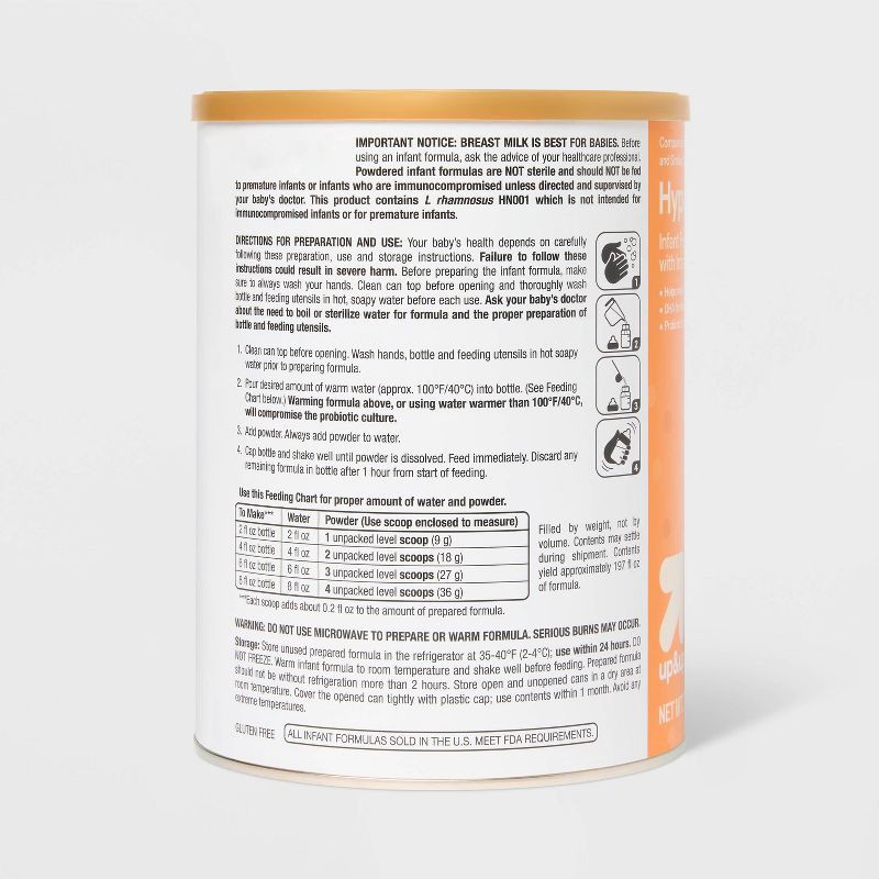 slide 5 of 6, Non -GMO Hypoallergenic Powder Infant Formula - 27.8oz - up&up™, 27.8 oz