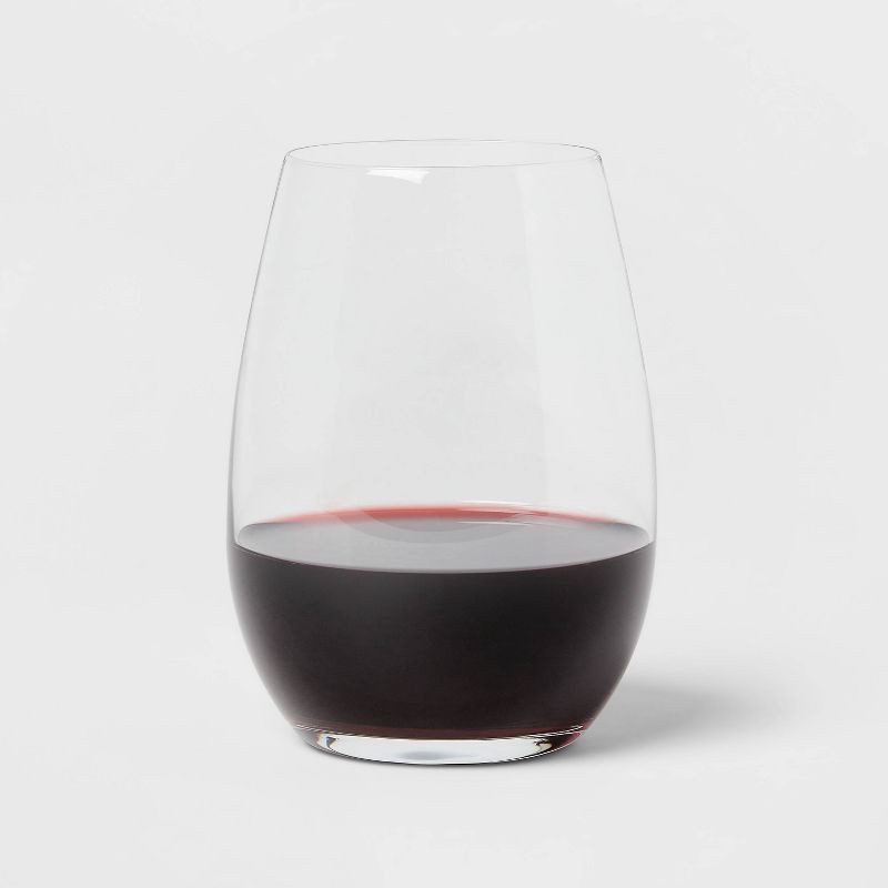 slide 3 of 3, 4pk Geneva Crystal 19.7oz Wine Glasses Red - Threshold Signature™, 4 ct, 19.7 oz