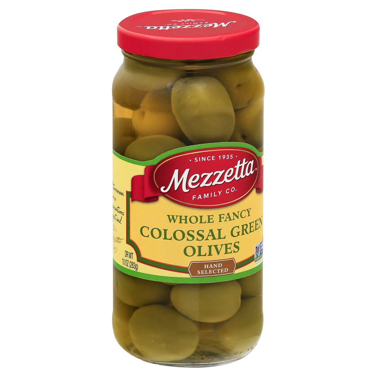 slide 2 of 11, Mezzetta Fancy Colossal Green Olives, 10 oz