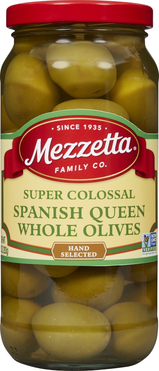 slide 11 of 11, Mezzetta Super Colossal Spanish Queen Whole Olives, 10 oz Dr. Wt., 10 oz