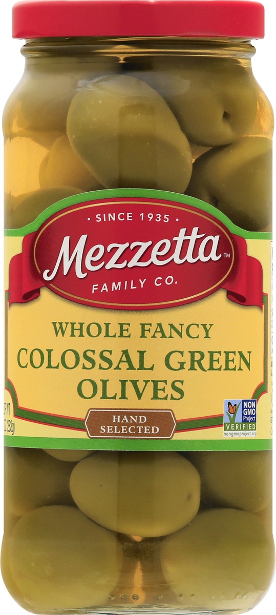 slide 9 of 11, Mezzetta Fancy Colossal Green Olives, 10 oz