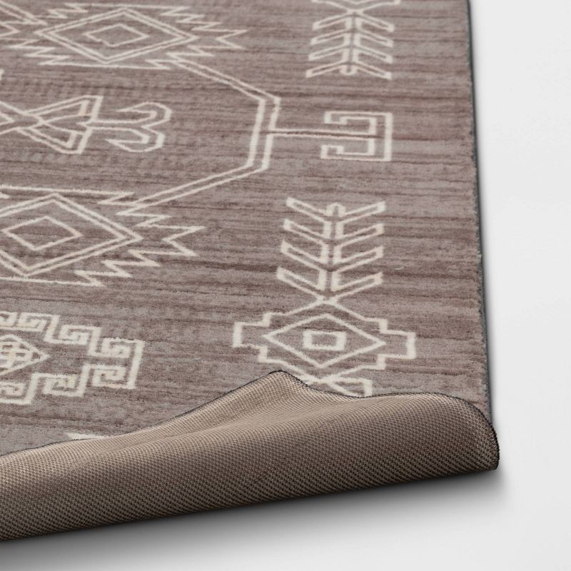 slide 3 of 3, 5'x7' Washable Global Persian Style Area Rug Gray - Threshold™, 1 ct