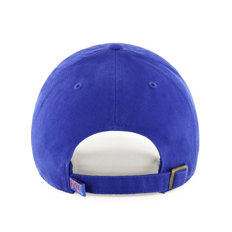 slide 2 of 2, NCAA Kansas Jayhawks Men's Clean Up Fabric Washed Relaxed Fix Hat: Team Logo Baseball Cap, 1 ct