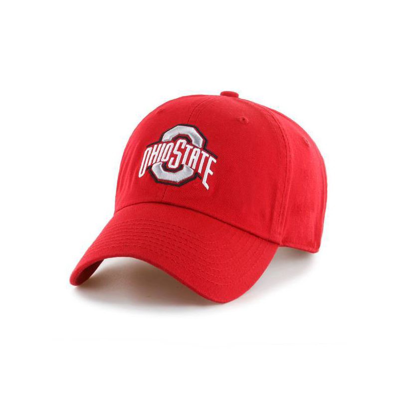 slide 1 of 2, NCAA Ohio State Buckeyes Men's Clean Up Fabric Washed Relaxed Fix Hat: Team Logo Adjustable Cap, 1 ct