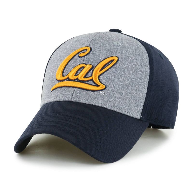 slide 1 of 1, NCAA Cal Golden Bears Men's Essential Gray Heather & Fabric Washed Hat, 1 ct