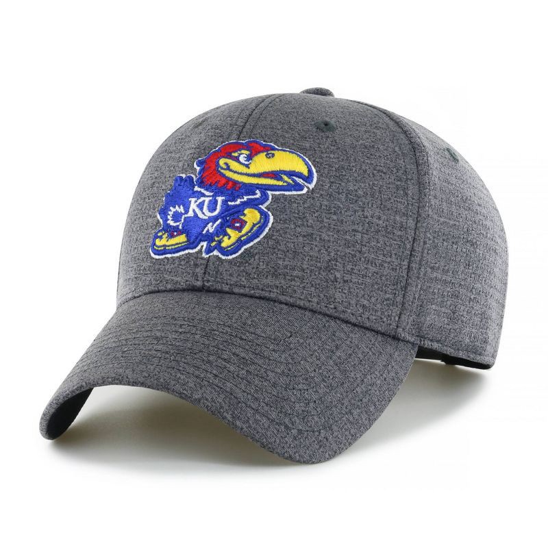 slide 1 of 2, NCAA Kansas Jayhawks Men's Rodeo Charcoal Gray Mesh Hat, 1 ct