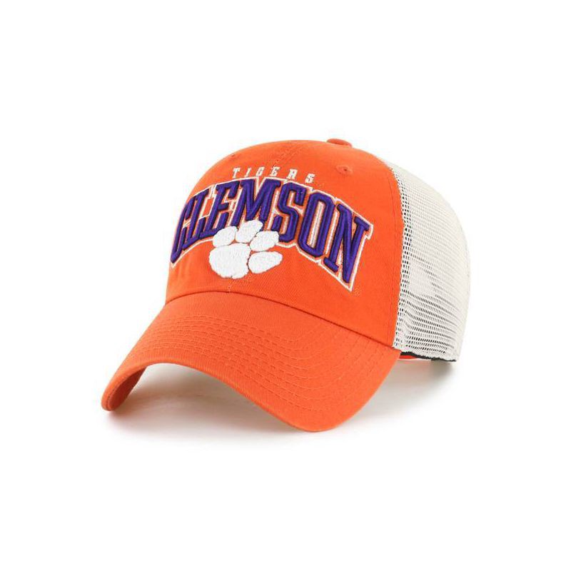 slide 1 of 1, NCAA Clemson Tigers Men's Bridge Cream Fabric Washed Relaxed Fit Hat, 1 ct