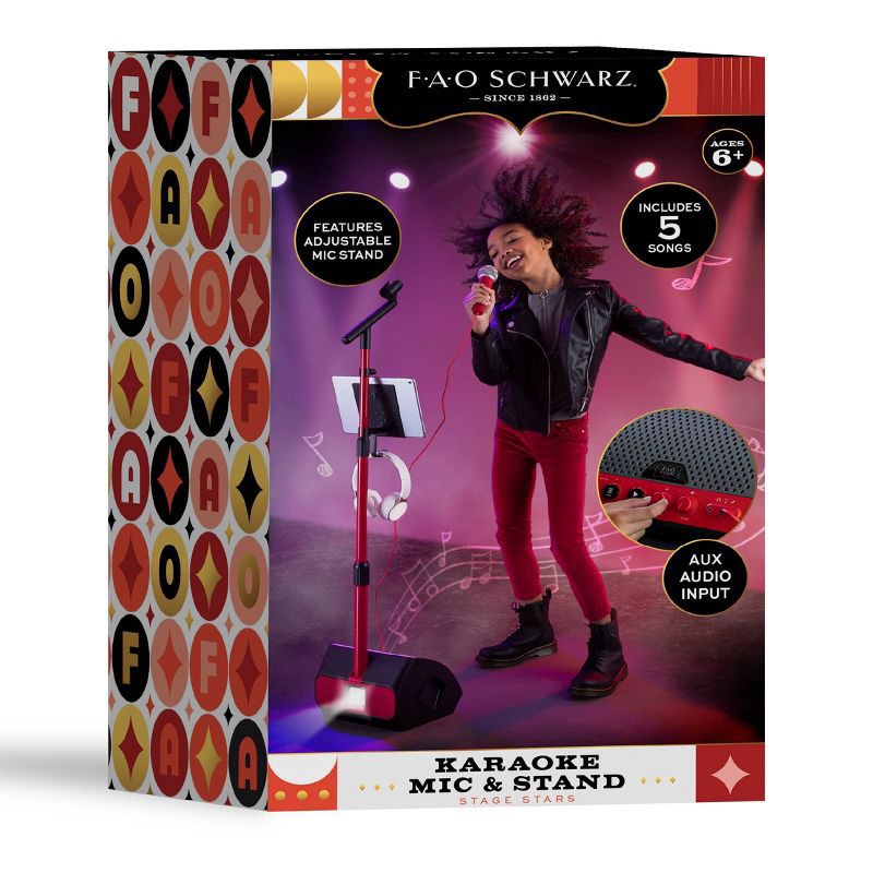 slide 7 of 7, FAO Schwarz Microphone with Stand and Tablet Holder, 1 ct