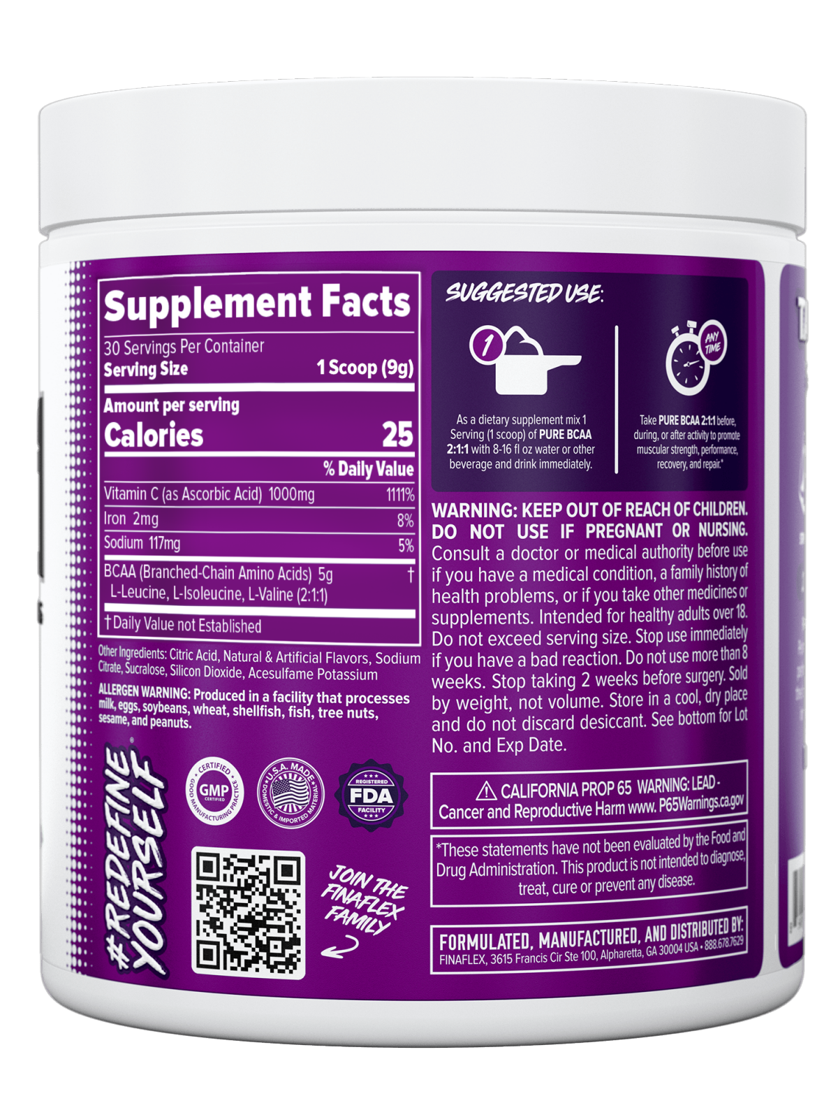 slide 2 of 2, Finaflex BCAA Fruit Punch 30sv 9.7oz, 9.7 oz