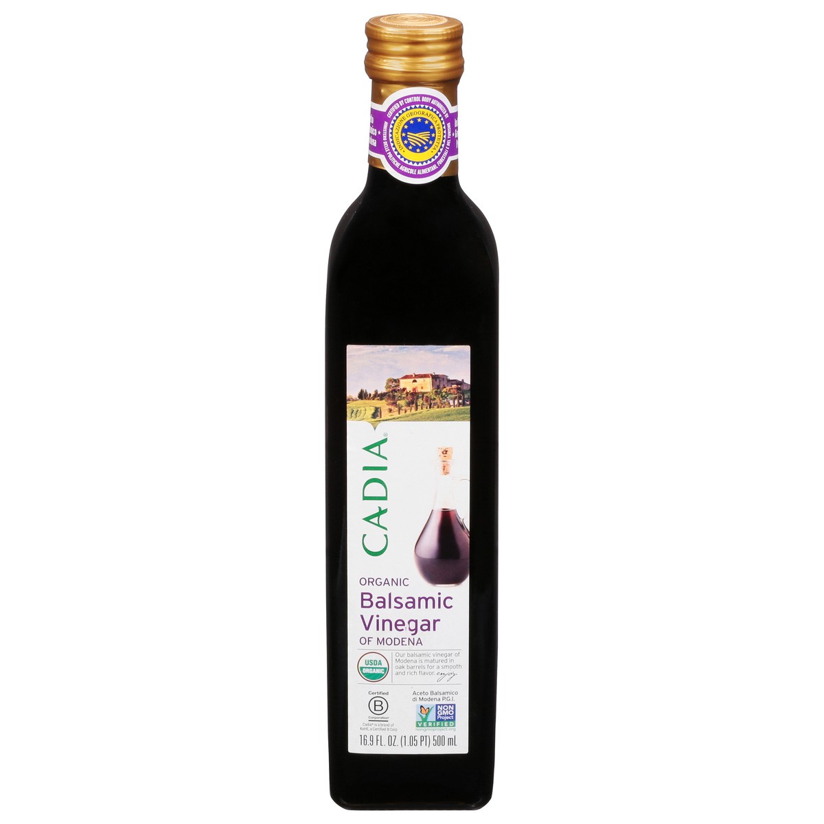 slide 1 of 9, Cadia Organic Balsamic Vinegar of Modena 16.9 fl oz, 16.9 fl oz