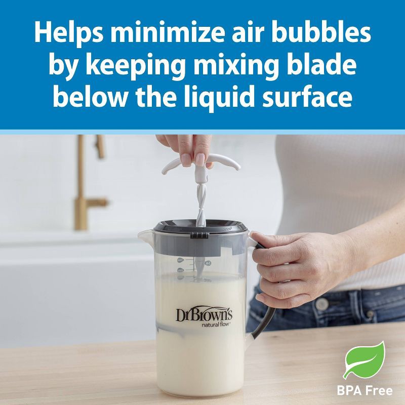 slide 5 of 9, Dr. Brown's Baby Formula Mixing Pitcher with Locking Lid & No Drip Spout - 32oz - Black, 32 oz