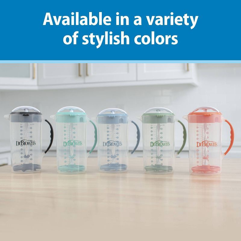 slide 8 of 9, Dr. Brown's Baby Formula Mixing Pitcher with Locking Lid & No Drip Spout - 32oz - Black, 32 oz