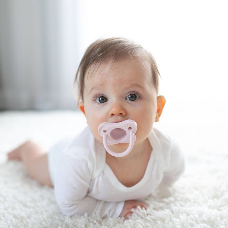 slide 14 of 15, Dr. Brown's HappyPaci One-Piece 100% Silicone Pacifier - 0-6 Months - 3pk - White/Pink/Light Pink, 3 ct