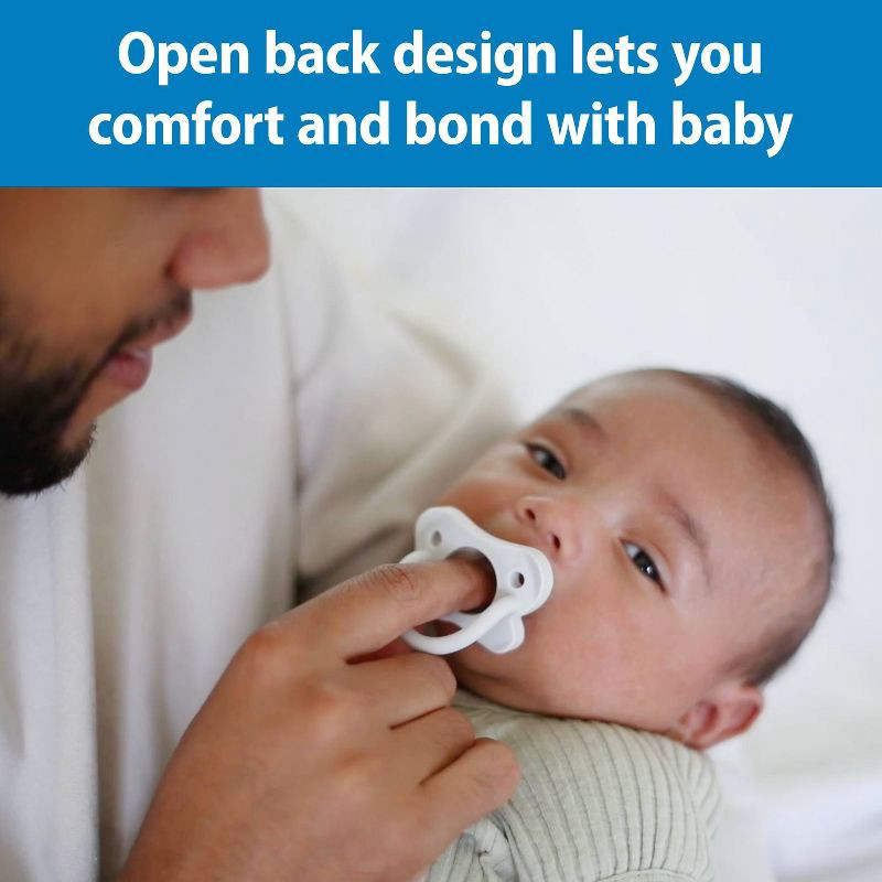 slide 6 of 15, Dr. Brown's HappyPaci One-Piece 100% Silicone Pacifier - 0-6 Months - 3pk - White/Pink/Light Pink, 3 ct