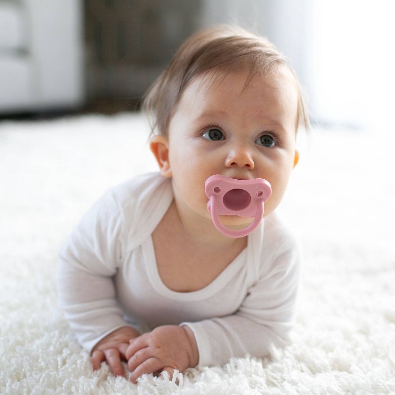 slide 11 of 15, Dr. Brown's HappyPaci One-Piece 100% Silicone Pacifier - 0-6 Months - 3pk - White/Pink/Light Pink, 3 ct