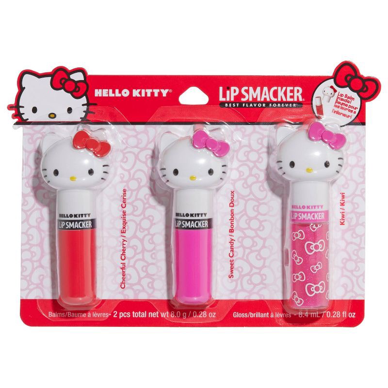 slide 1 of 4, Lip Smacker Hello Kitty Lip Makeup - Lippy Pal - 0.56oz/3pk, 0.56 oz, 3 ct