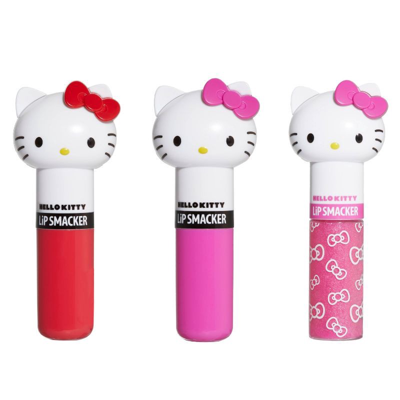 slide 3 of 4, Lip Smacker Hello Kitty Lip Makeup - Lippy Pal - 0.56oz/3pk, 0.56 oz, 3 ct