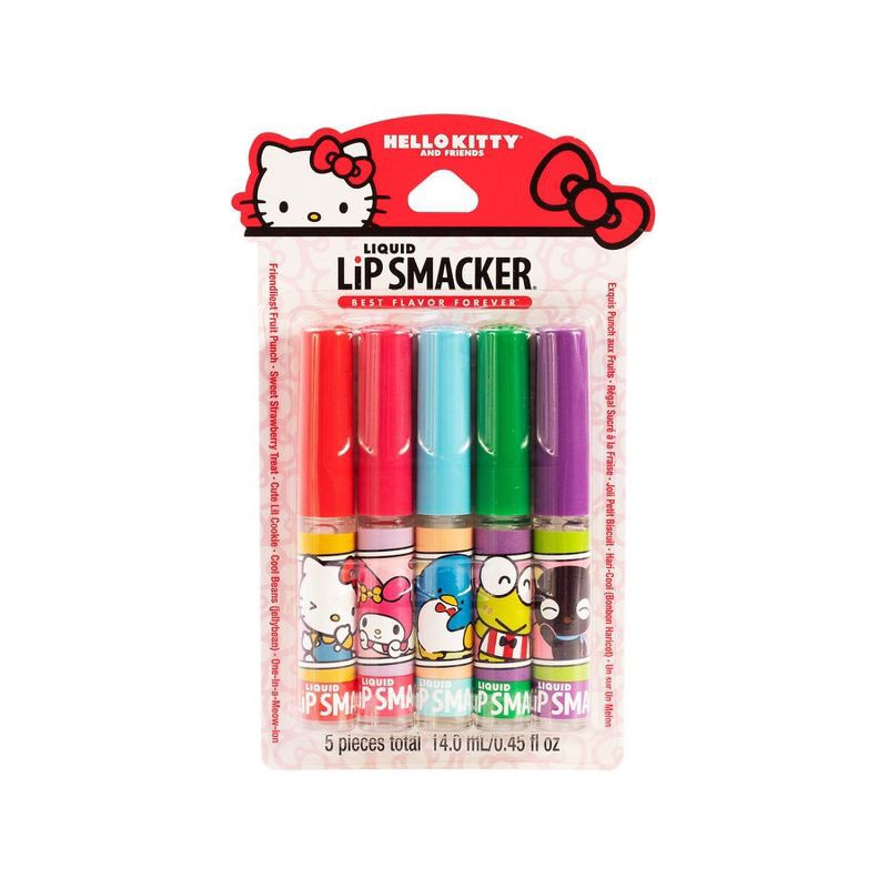 slide 3 of 4, Lip Smacker Hello Kitty Liquid Lip Makeup Party Pack - Dark Pink - 0.45 fl oz/5pc, 0.45 fl oz, 5 ct