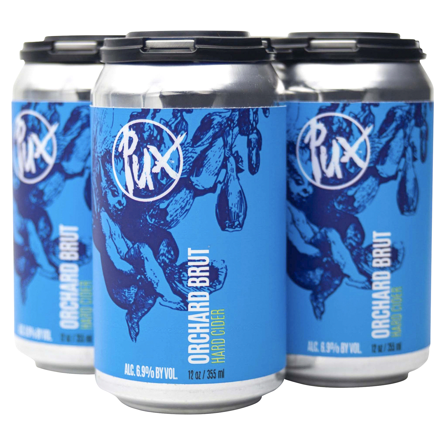 slide 1 of 1, Pux Cider Orchard Brut, 4 ct; 12 oz