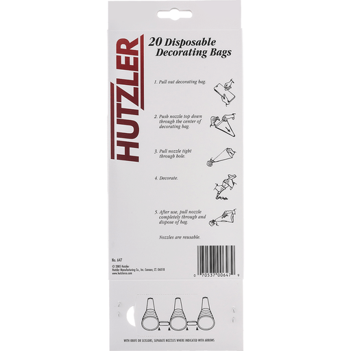 slide 10 of 16, Hutzler Cake Kit Deco Bag And Nozzle, 20 ct