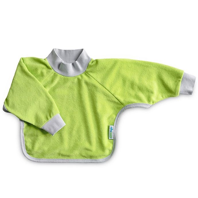 slide 2 of 5, Kiddologic bibit-all Small Sleeved Bib - Fresh Lime, 1 ct